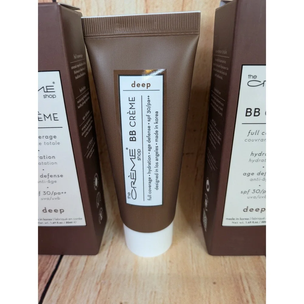 2 Pack The Creme Shop BB Creme Full Coverage SPF 30 Deep 1.69 oz